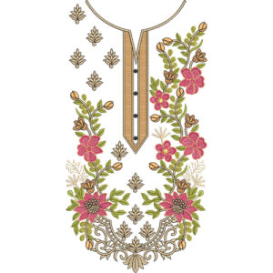 Unique Neck Embroidery Design