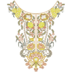 Neckline Embroidery Design