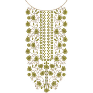 Neck Flower Embroidery Design