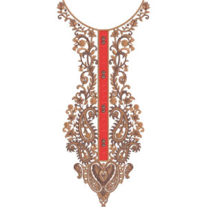 Neck Flower Embroidery Design