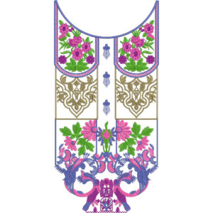 Neck Flower Embroidery Design
