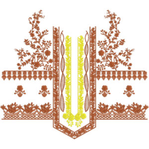 Neck Flower Embroidery Design