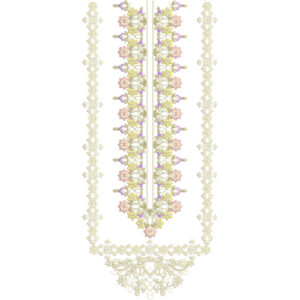Neck Flower Embroidery Design