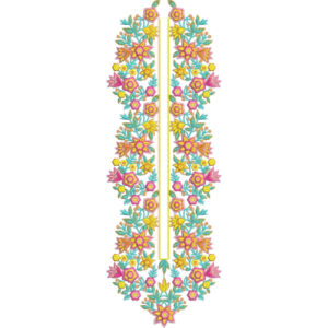Neck Flower Embroidery Design