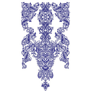 Neck Flower Embroidery Design