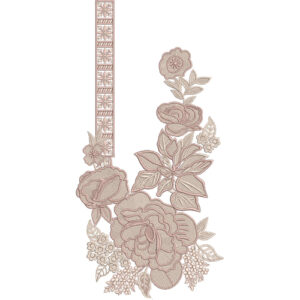 Neck Flower Embroidery Design