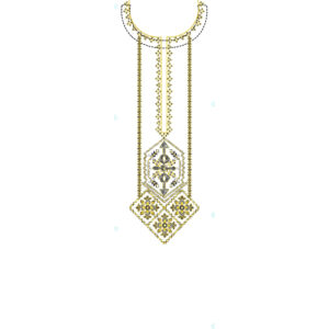 Neck Flower Embroidery Design
