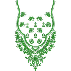 Neck Flower Embroidery Design
