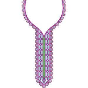 Neck Flower Embroidery Design