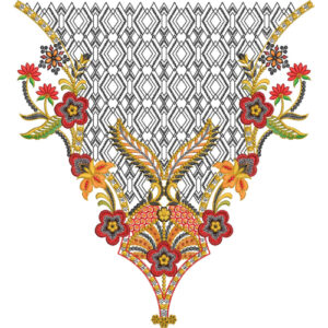 Beautiful Neck Embroidery Design