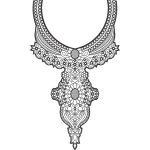 Neck Flower Embroidery Design