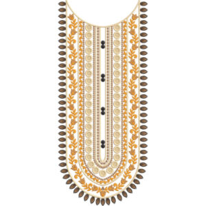 Neck Flower Embroidery Design