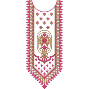 Neck Flower Embroidery Design