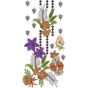 Neck Flower Embroidery Design