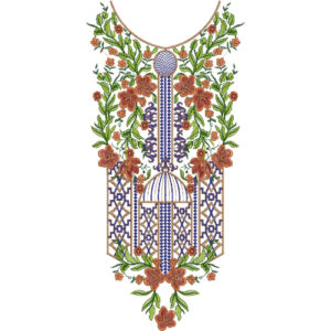 Neckline Embroidery Design