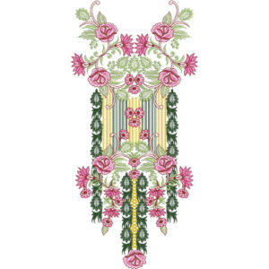 Neck Flower Embroidery Design