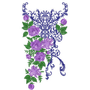 Neck Flower Embroidery Design