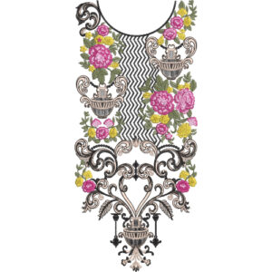 Unique Neck Embroidery Design