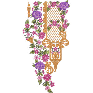 Neck Flower Embroidery Design
