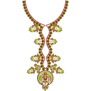 Neck Flower Embroidery Design