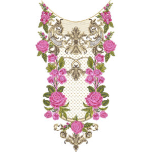 Unique Neck Embroidery Design