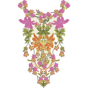 Neck Flower Embroidery Design