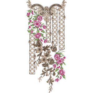 Neck Flower Embroidery Design