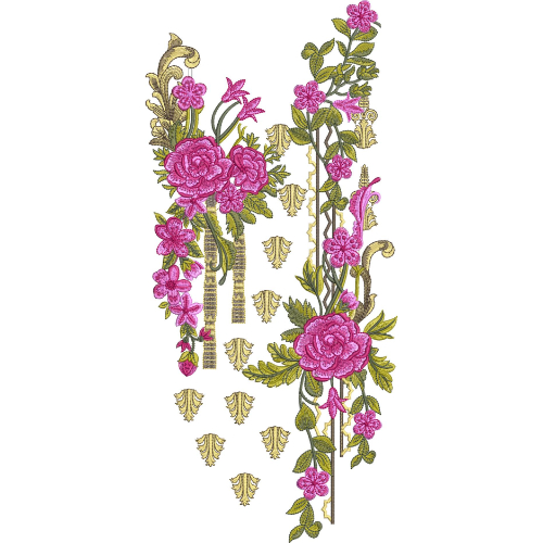 Unique Neck Embroidery Design