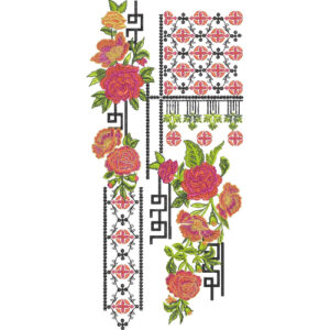 Neck Flower Embroidery Design