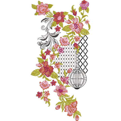 Unique Neck Embroidery Design