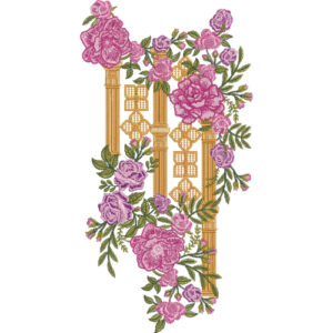 Neck Flower Embroidery Design