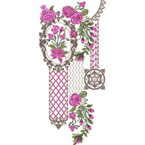 Neck Flower Embroidery Design