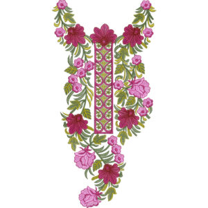 Unique Neck Embroidery Design