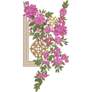Neck Flower Embroidery Design
