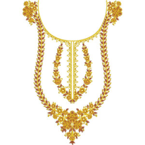 Neck Flower Embroidery Design
