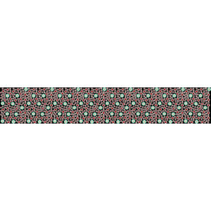 Royalty Free All-Over Floral Pattern Embroidery Design with Multicolor Thread Work on Black Background