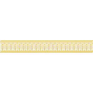Royalty Free Traditional Floral Border Embroidery Design with Gold Thread Work