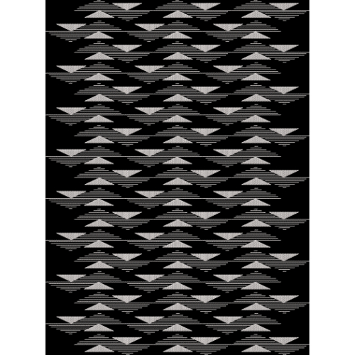 Geometric Chevron Line Pattern Embroidery Design on Black Background