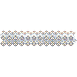 Delicate Geometric Floral Lace Border Embroidery Design