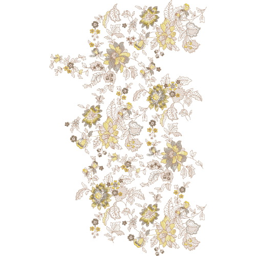 All Over Jall Flower Embroidery Design
