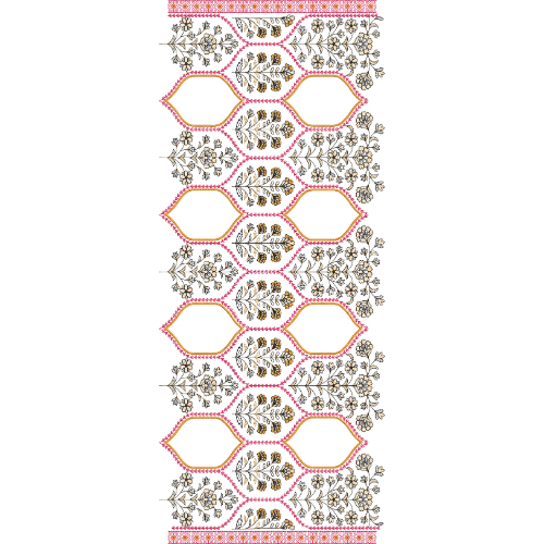 All Over Jall Flower Embroidery Design