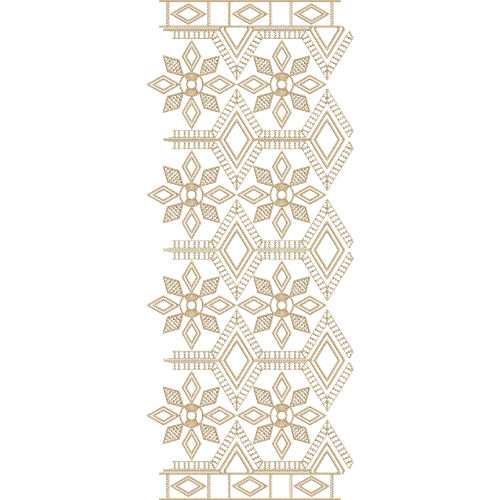 Delicate All Over Jall Embroidery Design