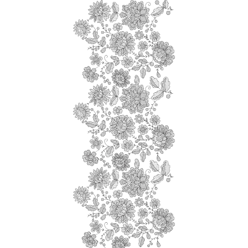 Delicate All Over Jall Embroidery Design