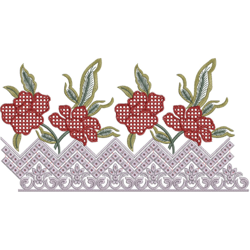 Lace Flower Embroidery Design