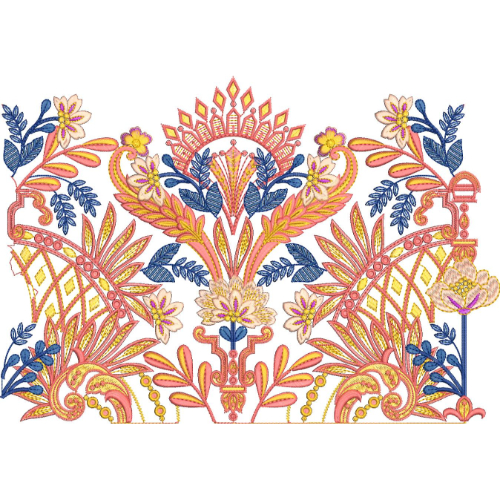 Lace Kurta Embroidery Design