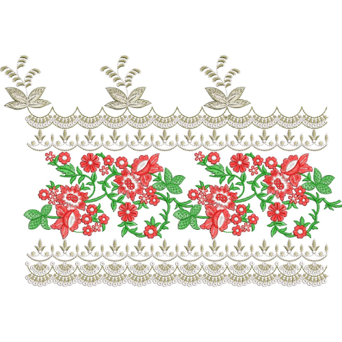 Lace Flower Embroidery Design