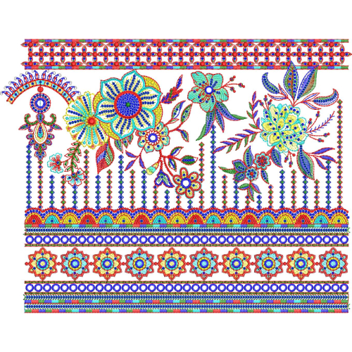 Lace Kurta Embroidery Design