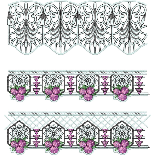 Simple Lace Embroidery Design