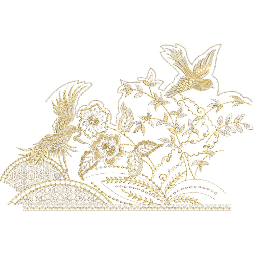 Lace Flower Embroidery Design