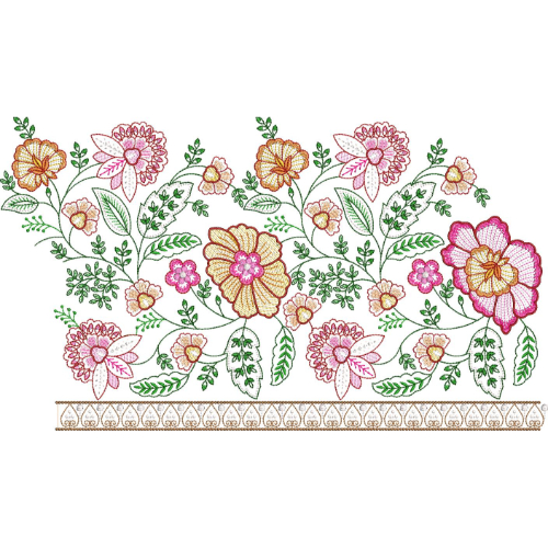 Lace Kurta Embroidery Design